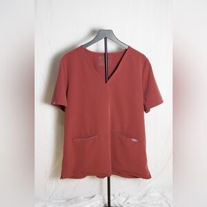 Figs Burgundy Scrub Top